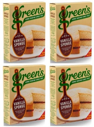 Green's Vanilla Sponge Cake Mix - (Pack of 4)