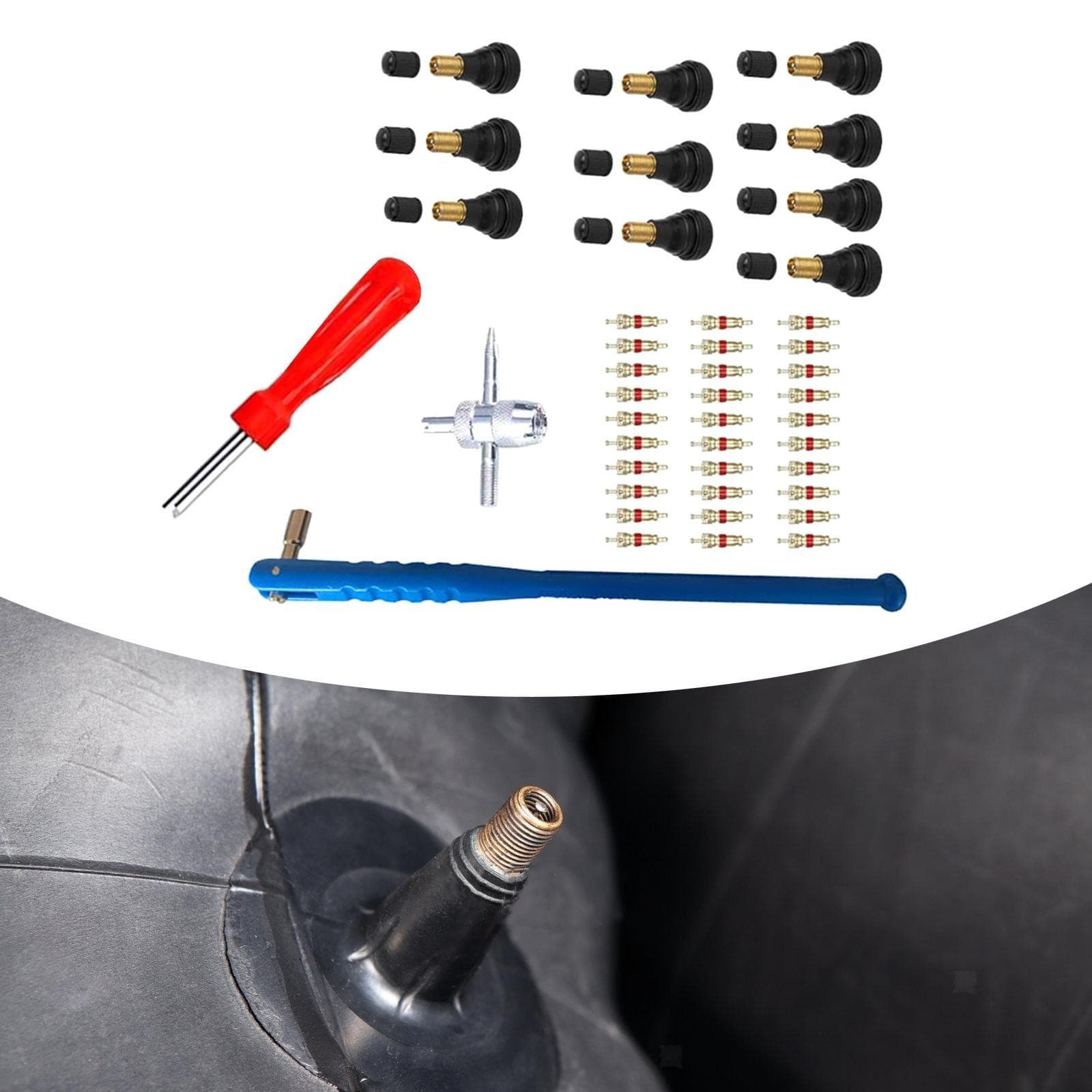 43Pcs TR412 Tire Valve Stem Core Remover for Motorcycle