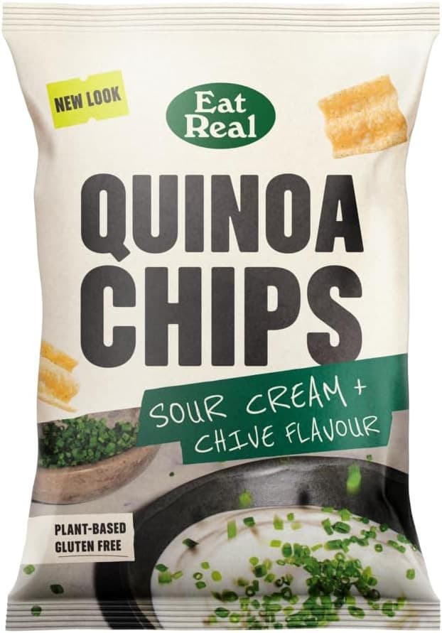 Eat Real Sour Cream and Chive Quinoa Chips 90g-10 Pack