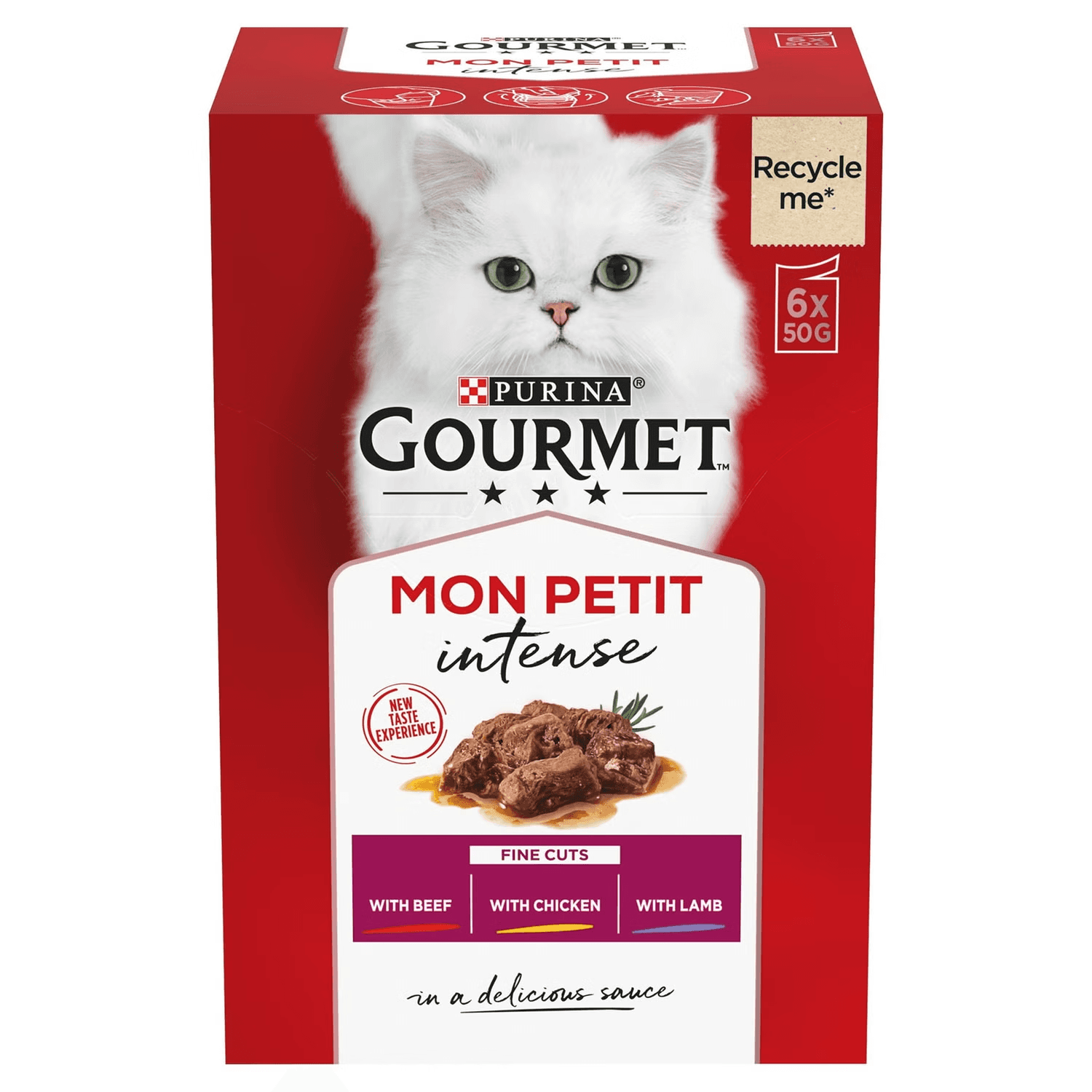 Gourmet Mon Petit Cat Food 6x50g + Free Revelations Chicken in Jelly 4x57g