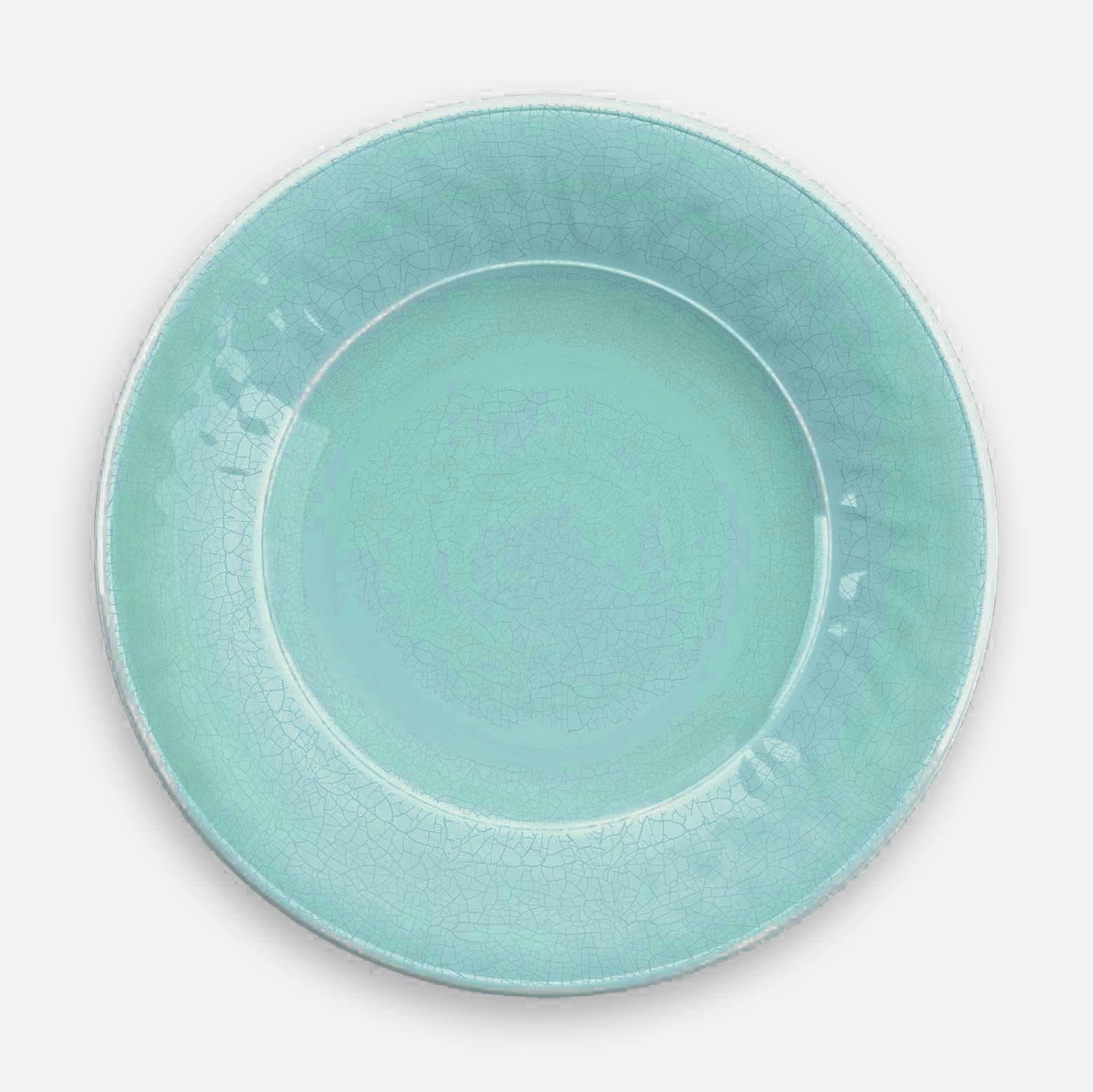 Turquoise Crackle Glaze Melamine/Plastic Side/Salad Plate - Pack of 1 Plate