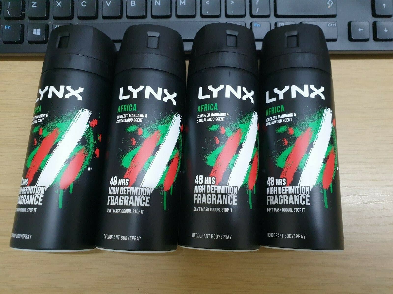 Lynx Africa Body Spray Deodorant 150ml X4 JUST £17.39 FREE POST