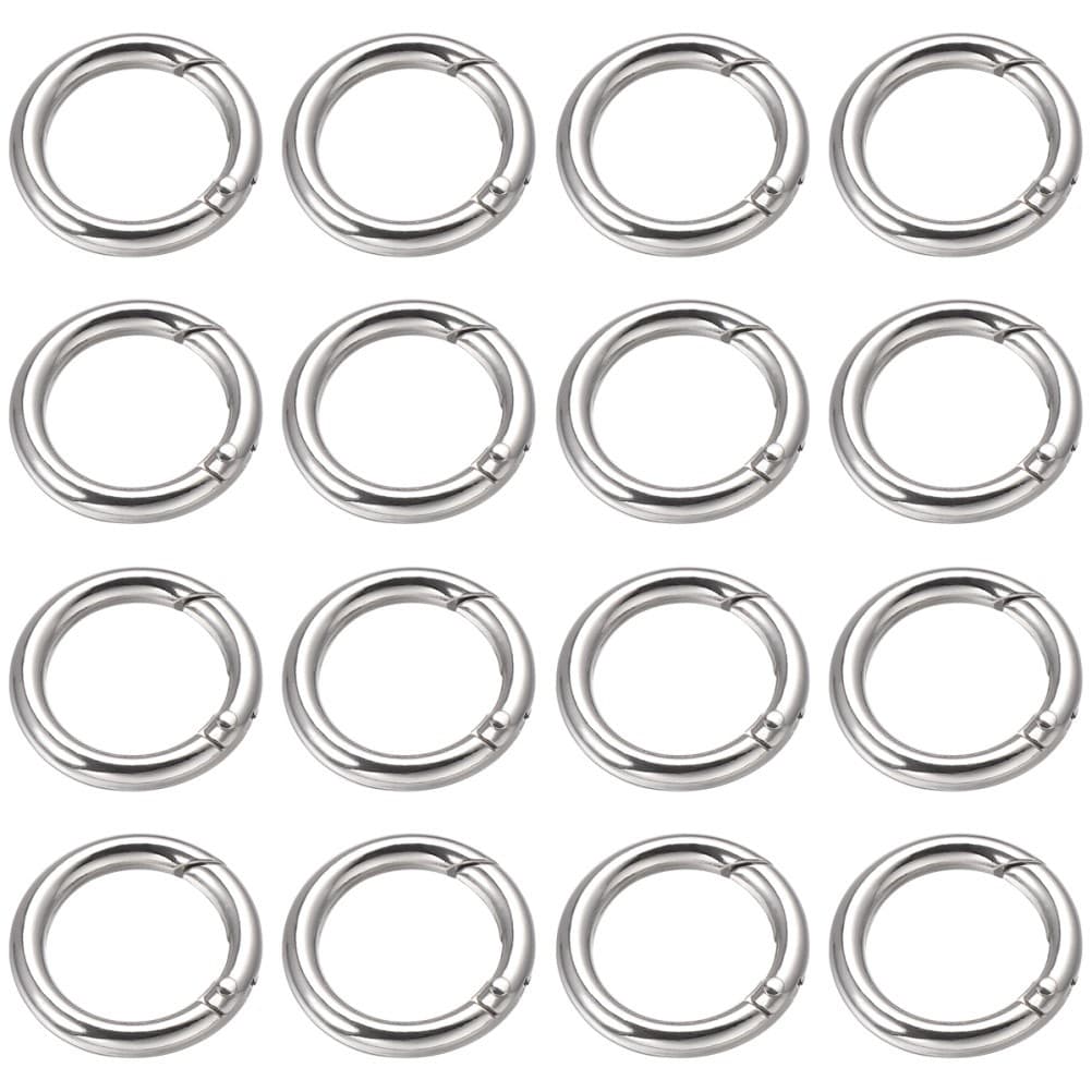 ULTNICE 20PCS Zinc Alloy Open Jump Split Key Polished Plated Spring