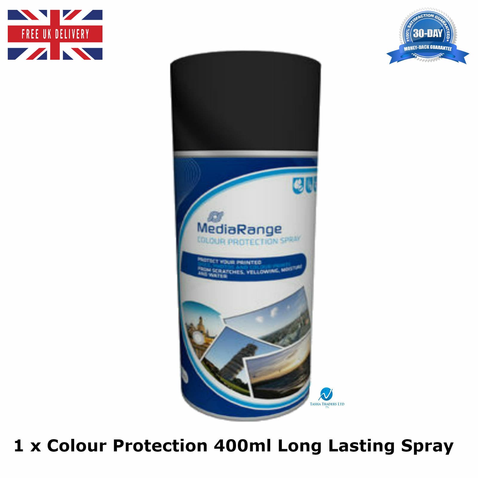 CD DVD Colour Photo Print Fixative Inkjet Protection Spray 400ml Long Last LOT