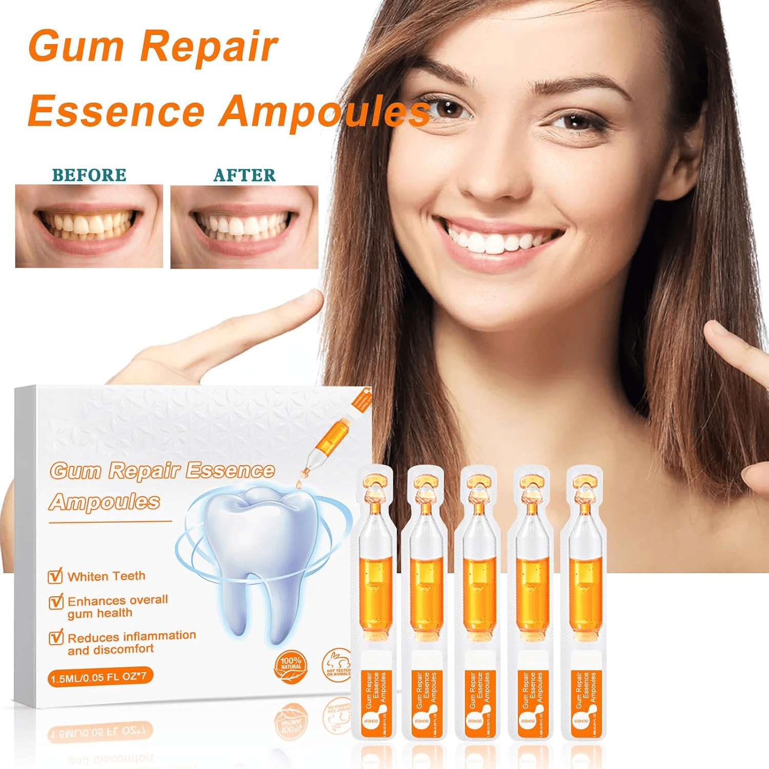 7Pcs Gum Repair Essence Ampoules - Gum Protect Repair Gel - Treatment for Adults view 2