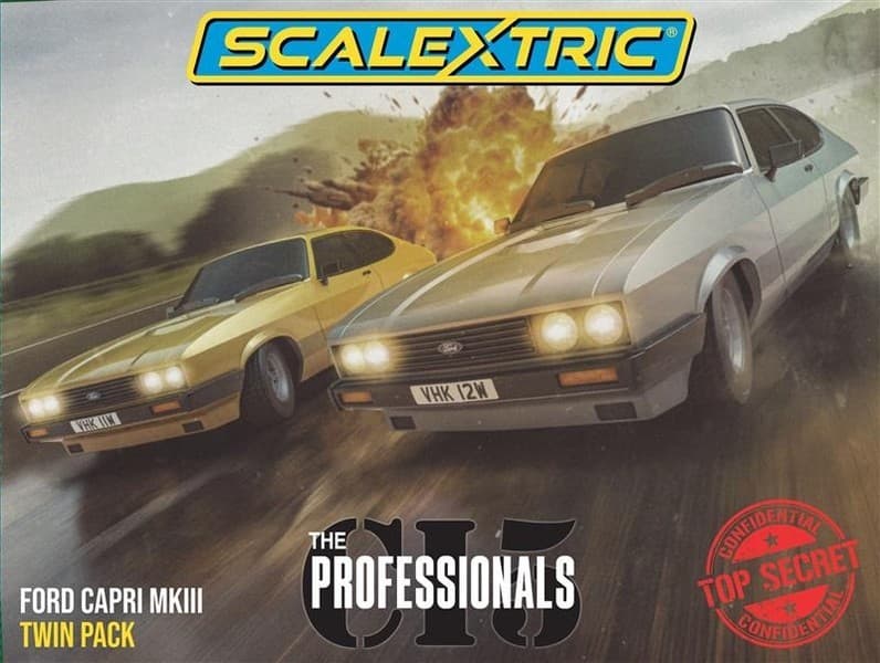 New Boxed C4642 Scalextric 1:32nd \"The Professionals\" Twin Capri Mk.3 Set