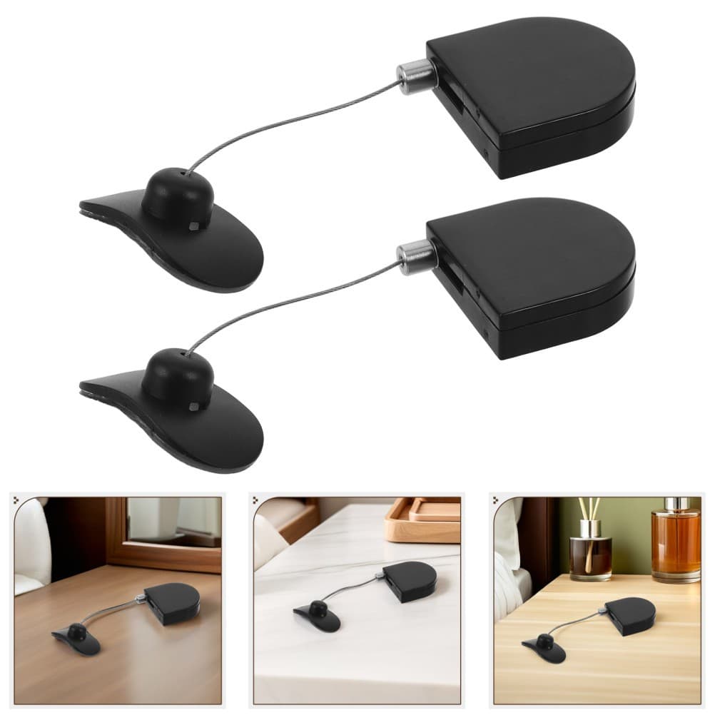 2 Pcs Jewelry Display Anti-theft Box Remote Cable Lock Anti-lost Wire