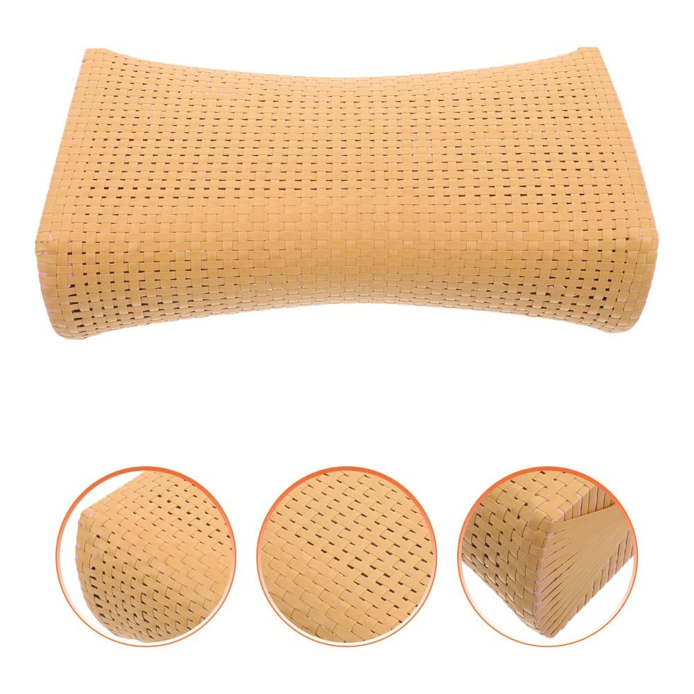 Sauna Room Pillow Simulated Rattan Neck Cushion Breathable Pillow for Comfort