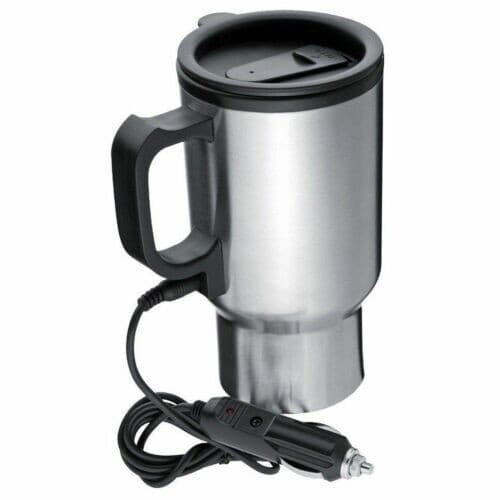 Jaguar Car Plug Heated Flask Hot Drinks Mug Cup Baby Thermos Stainless Steel