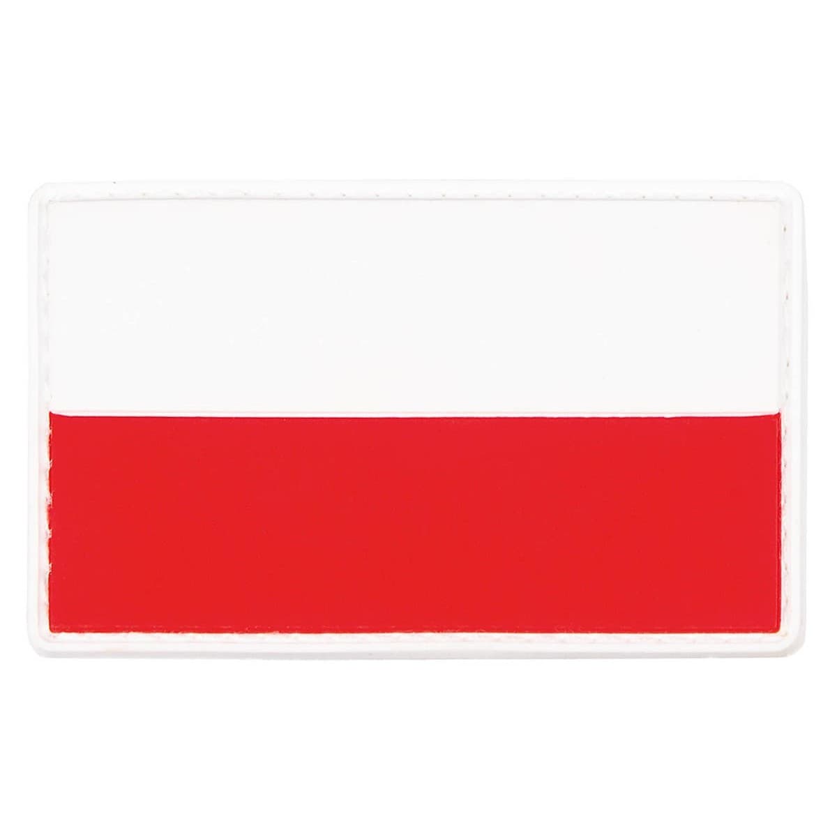 Max Airsoft Polish Flag Rubber Patch 8 x 5 cm Hook and Loop Red White