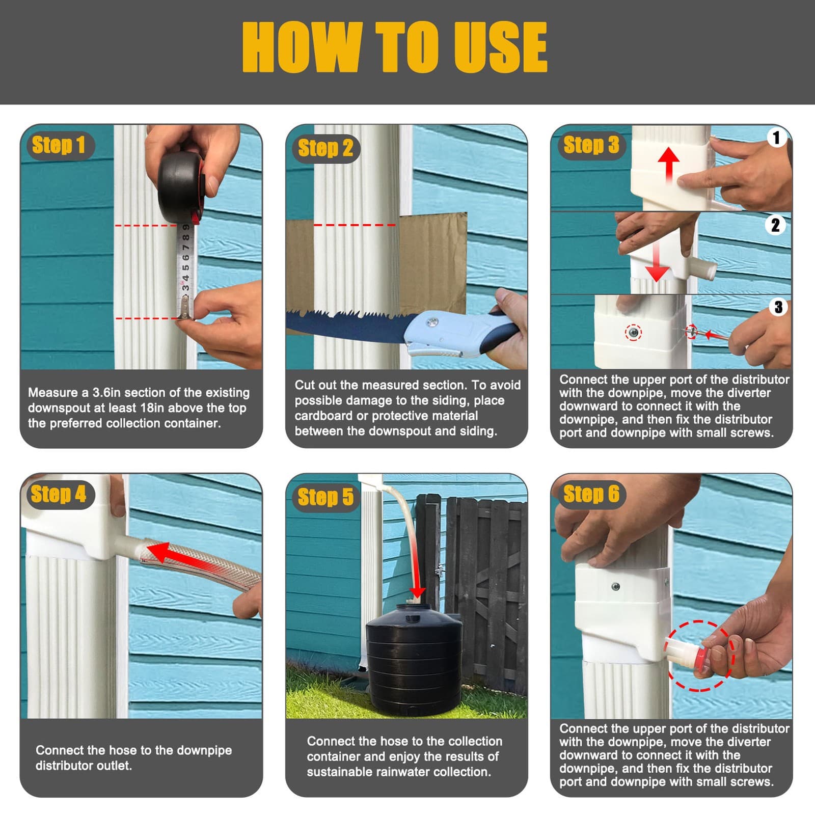 EC Dark Brown Rainwater Collection System Professional UV Resistant Downspout GL