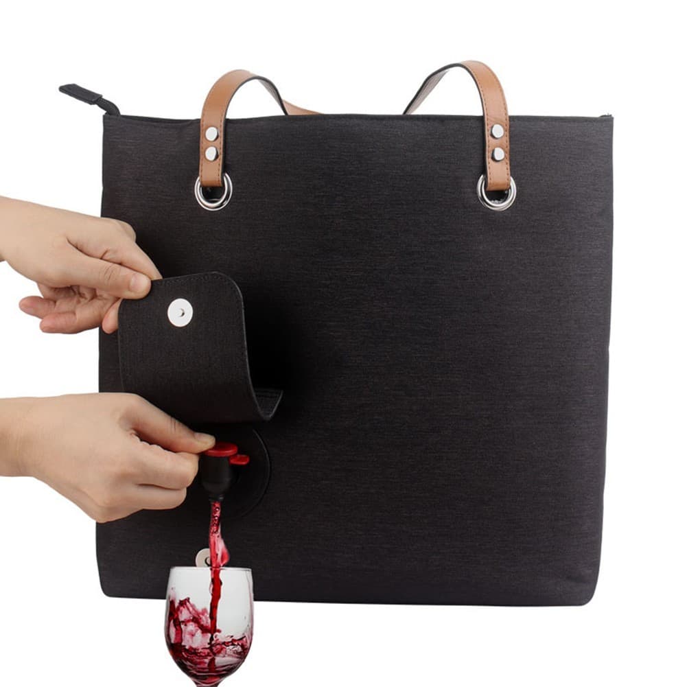 Spacious Insulated Wine Bag Perfect for Carrying Drinks and Accessories