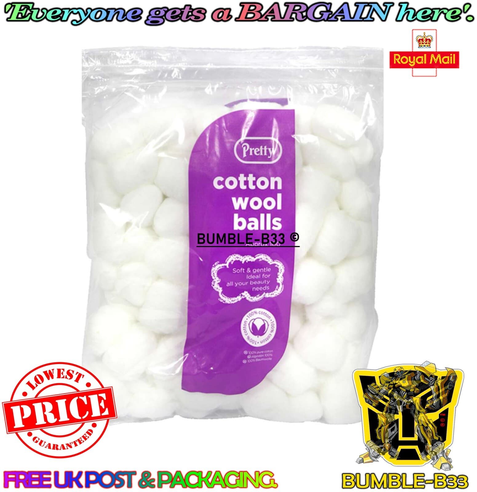 White Cotton Wool Balls 100% Pure Cotton Make Up Remover Soft Cotton For Babies