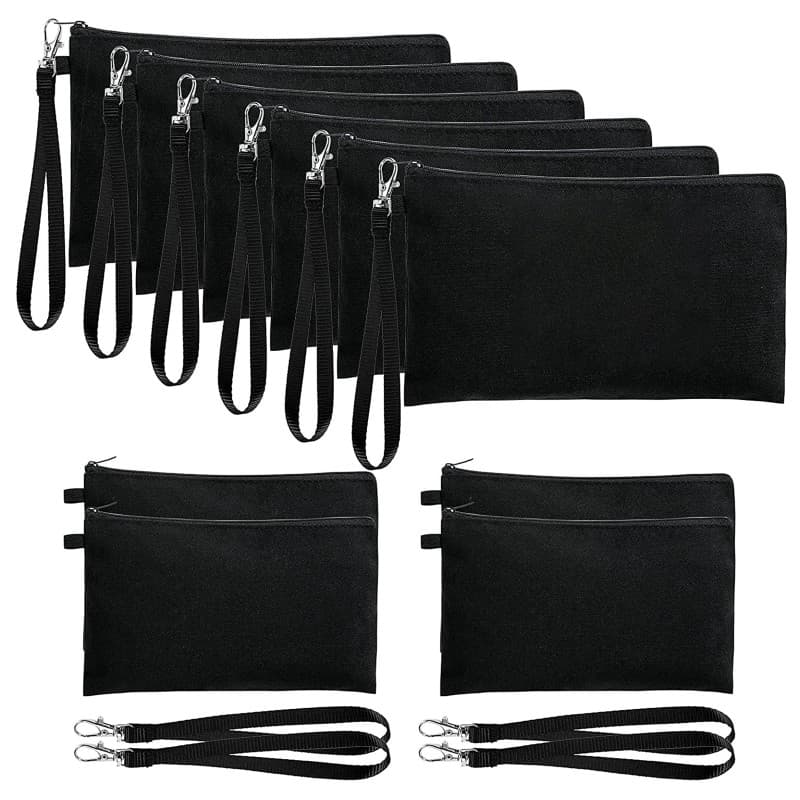 10 Pcs Sublimation-Blank Bag 7.87x5.5 Heat Transfer Makeup Bags with Lanyards
