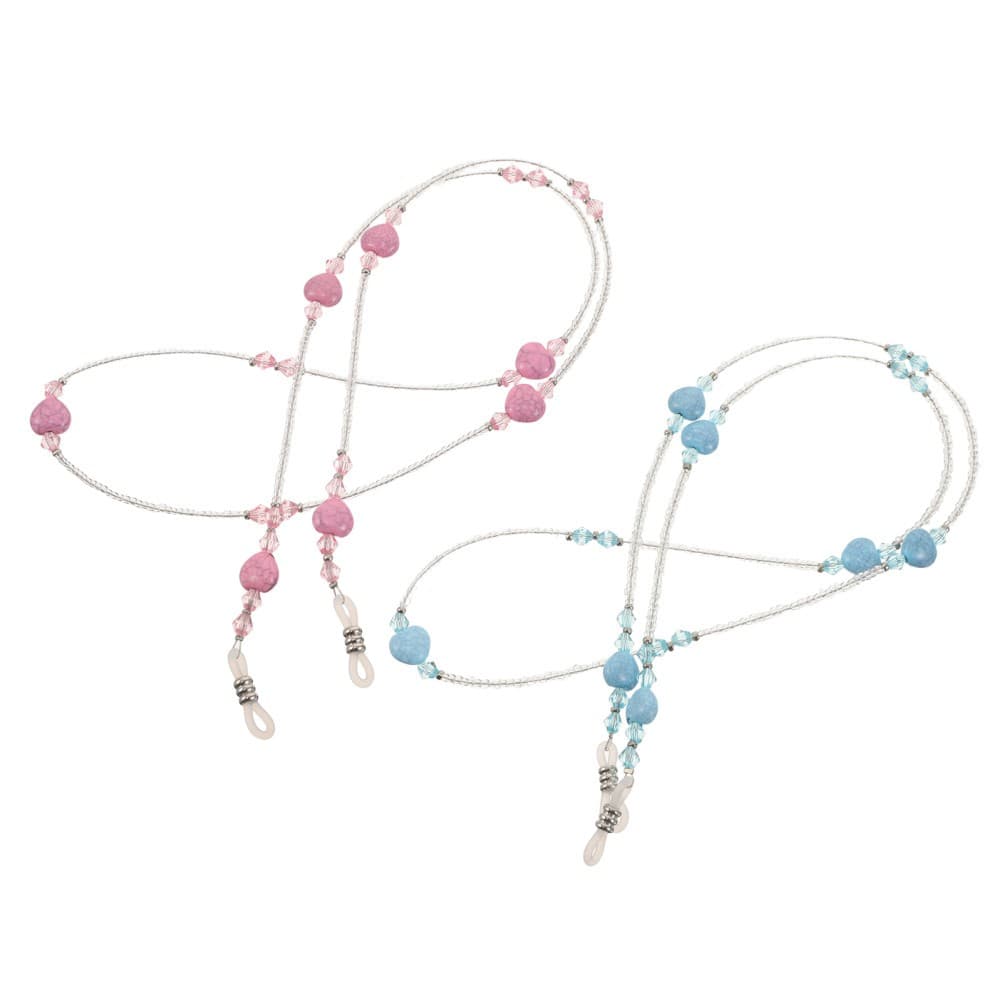 8 pcs Beaded Glasses Chain: Vintage Heart Chains String Holders Necklace,