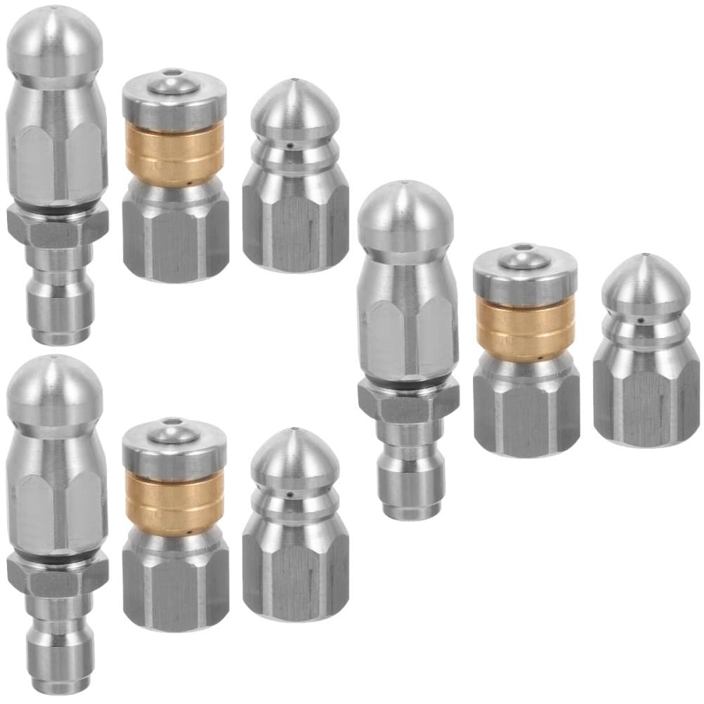 3 Pcs Stainless Steel Sprayer Nozzle High Pressure Head Cleaning Machine