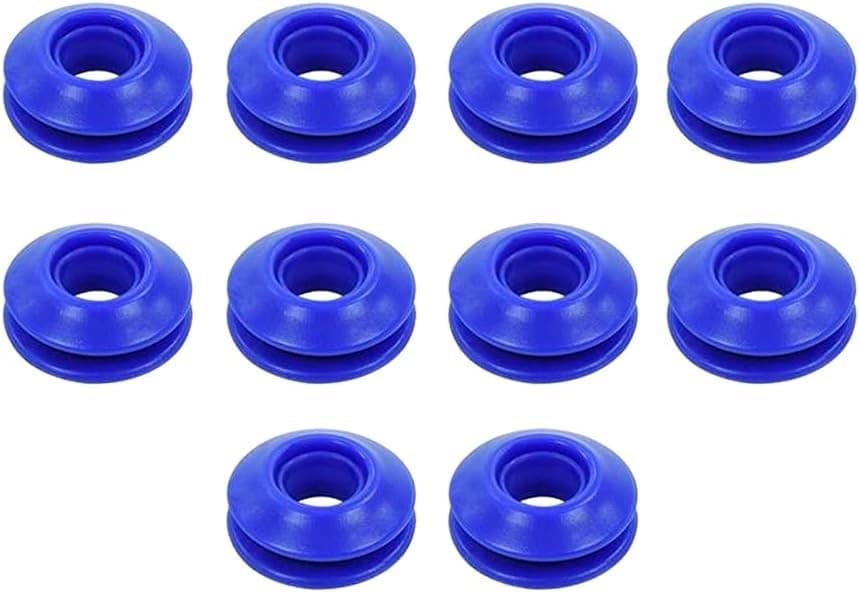 10 Blue Plastic Snap Eyelets Grommets for Secure Tarpaulin Covers - 12mm Cutout