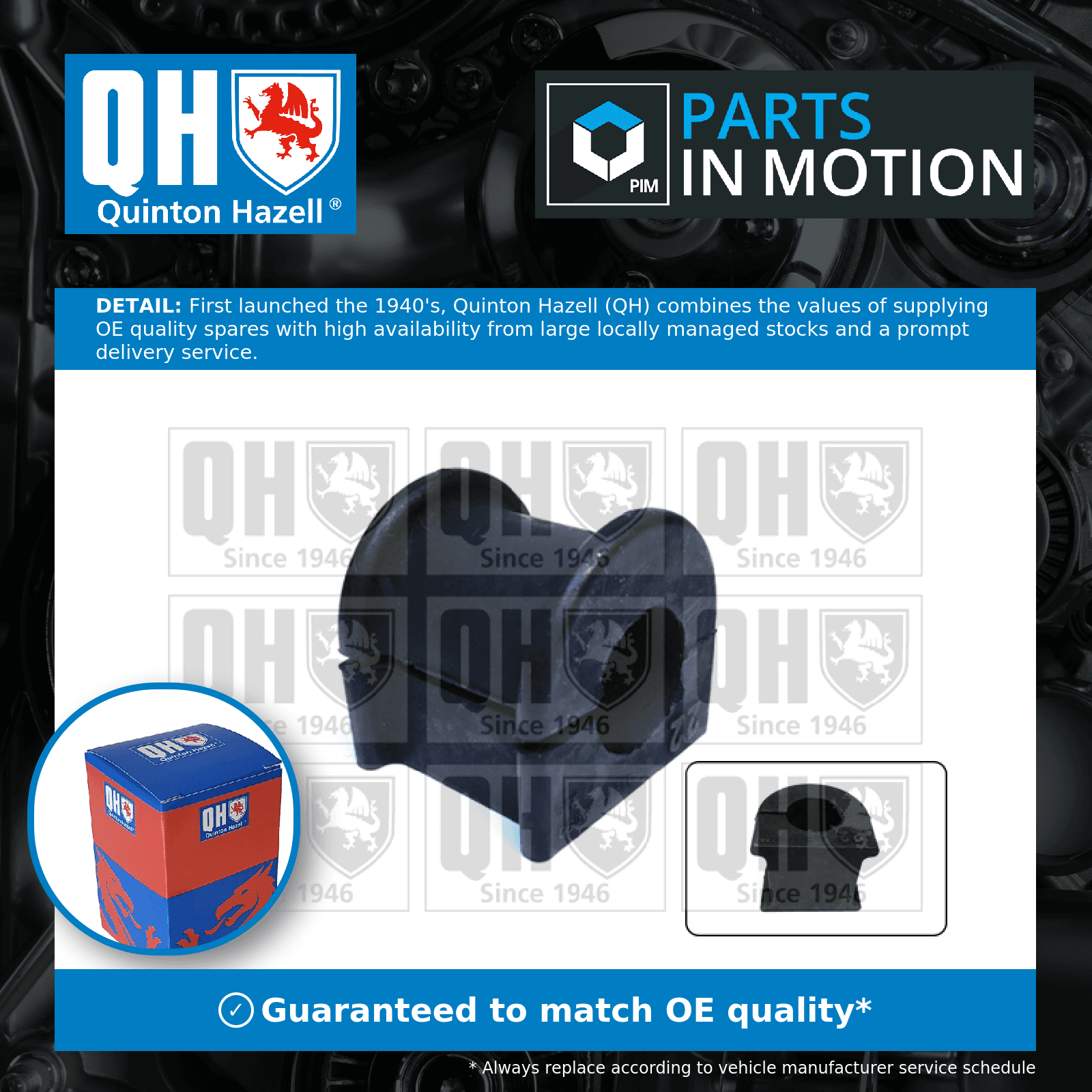 Anti Roll Bar Bush Front EMB7374 Quinton Hazell Suspension 4881542050 Quality
