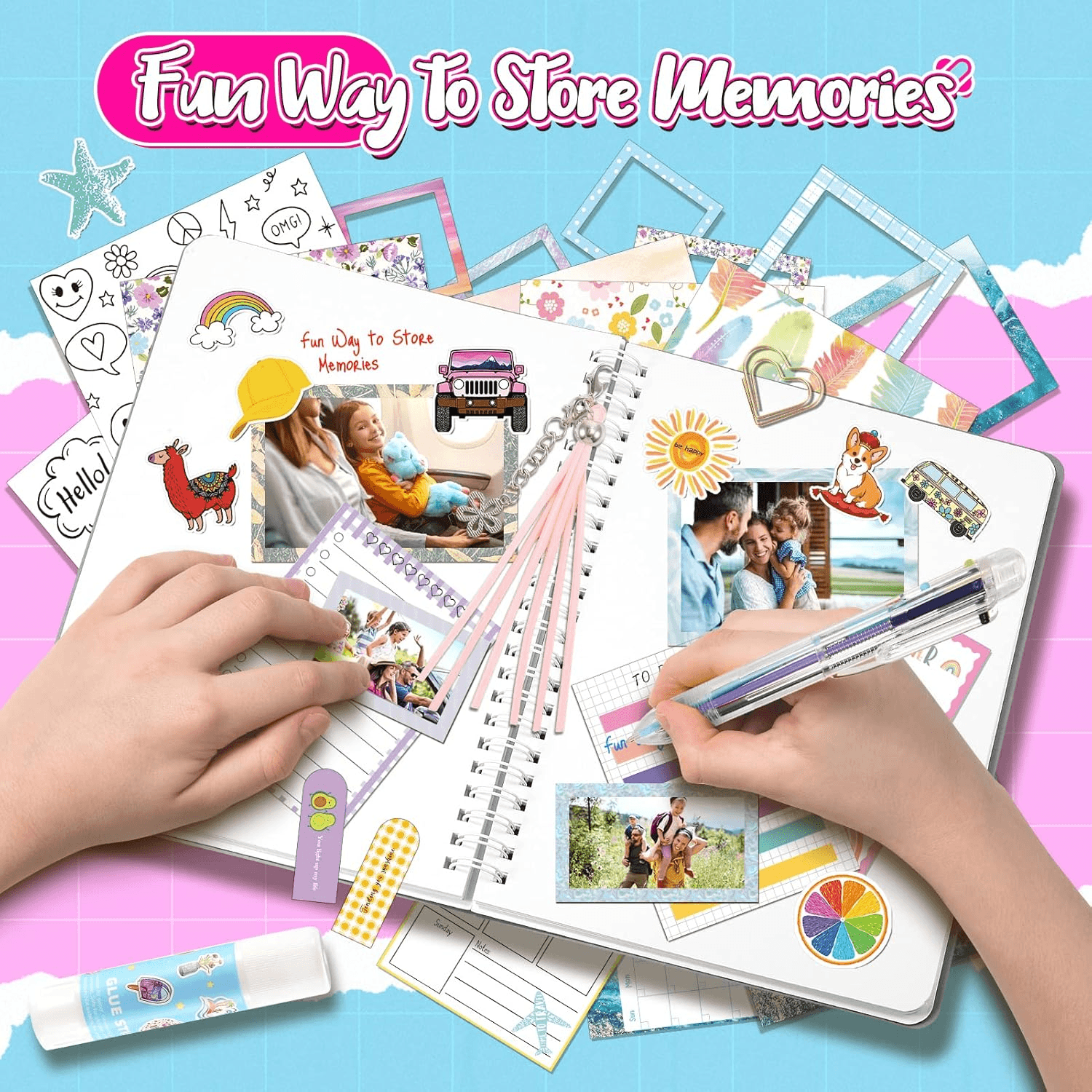 Girls Toys Age 3-12| Scrapbook Kit 3-12 Years Old Girl Gifts for 3-12 Years Olds view 2