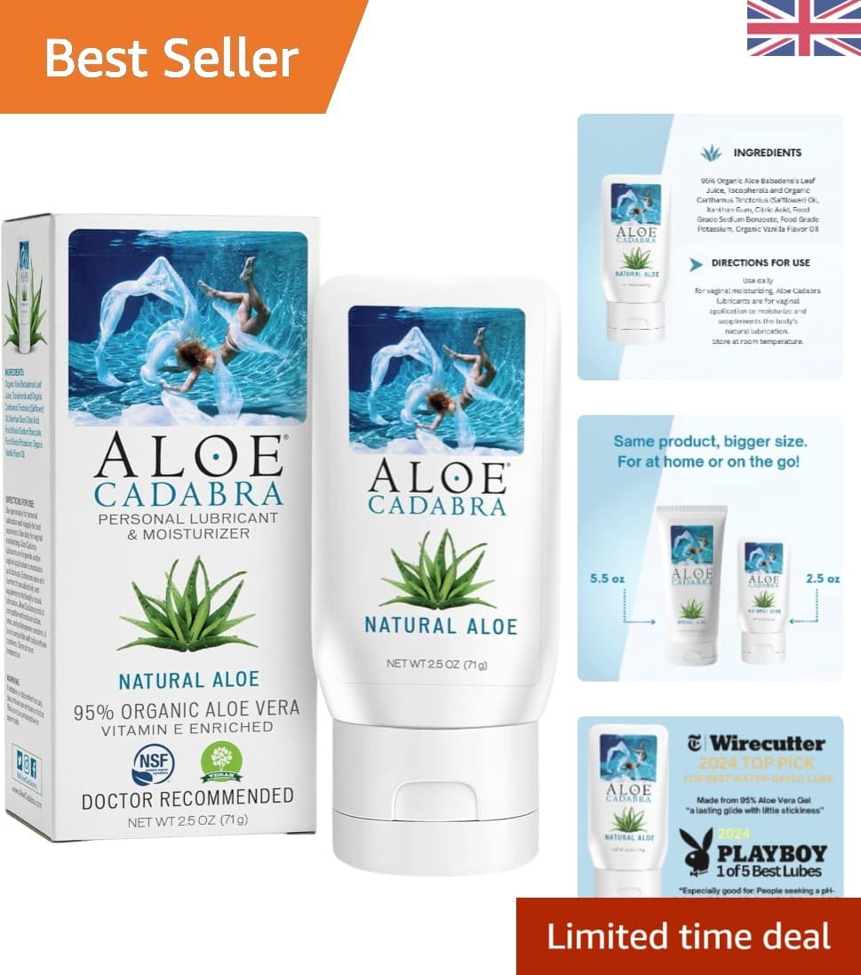 Organic Aloe Personal Lubricant 74ml - Multi-Functional and Unscented| Comforting