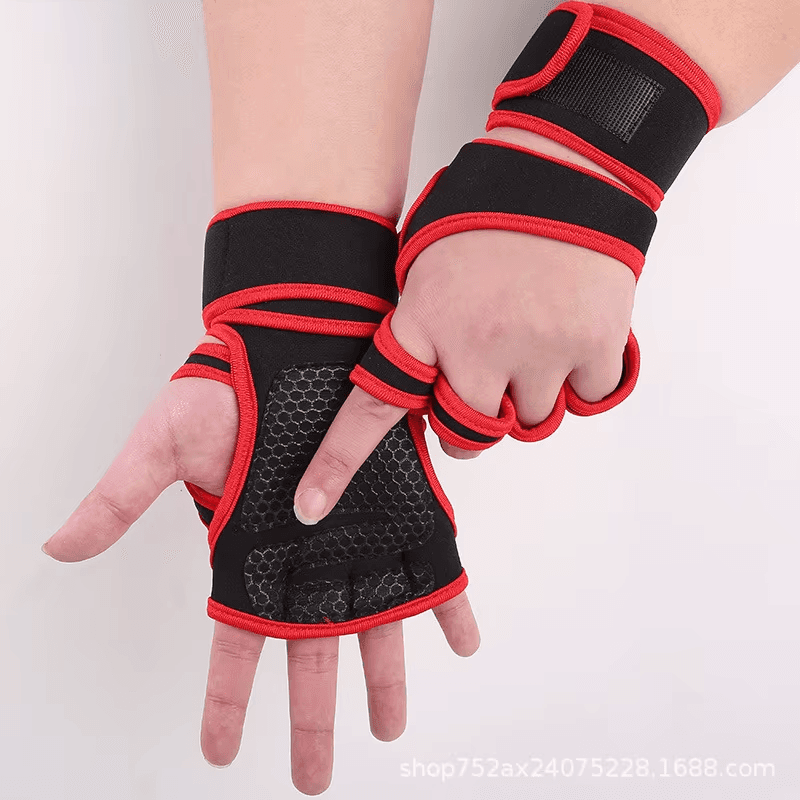 Training Sport Gloves Men Women Weightlifting Gym Fitness Palm Wrist Protector U