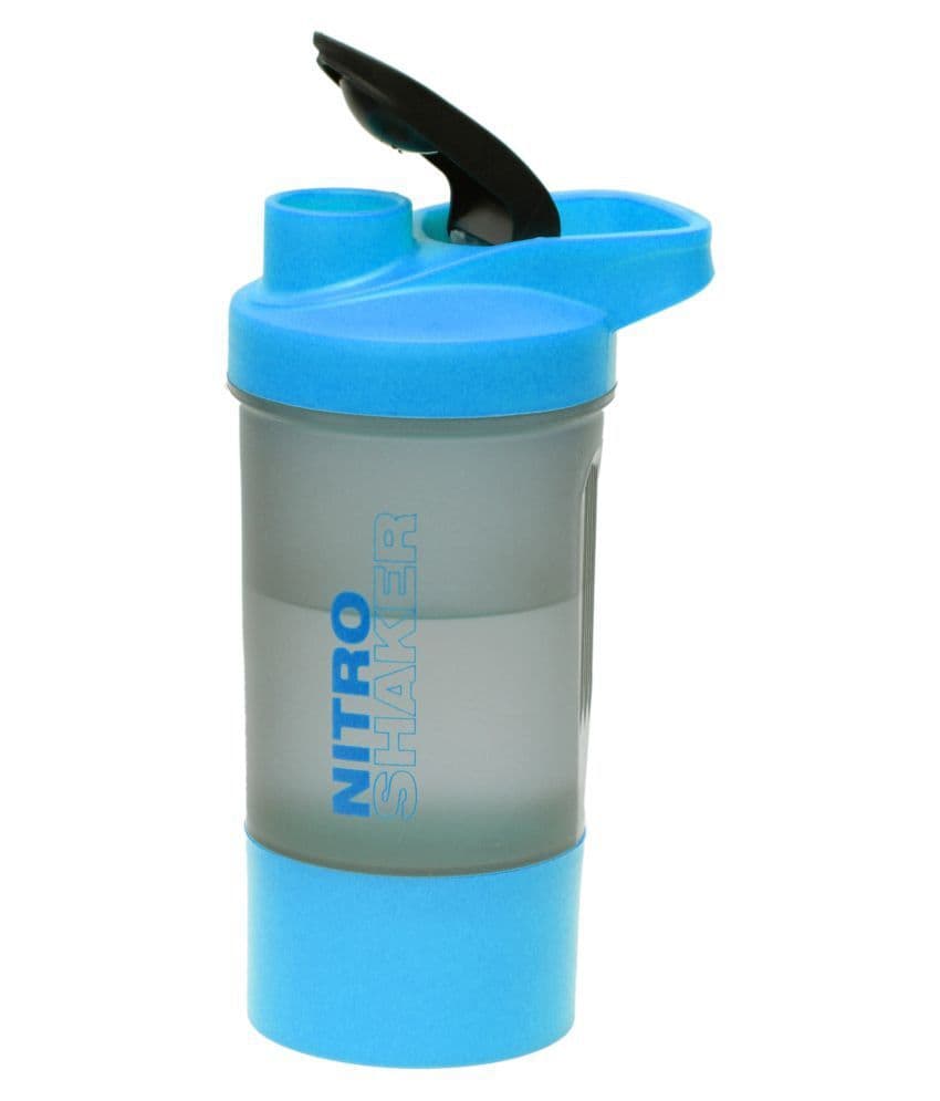 Plastic 600ml Protein Shaker Bottle with Blending Ball Mixer Storage Cup Gym