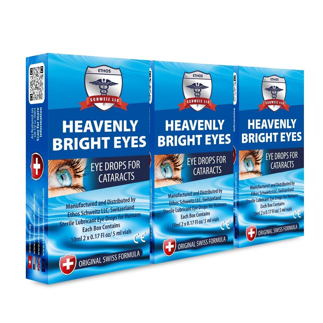 Ethos Heavenly NAC Eye Drops for Cataracts 3 Boxes 30ml FREE POSTAGE BEST SELLER