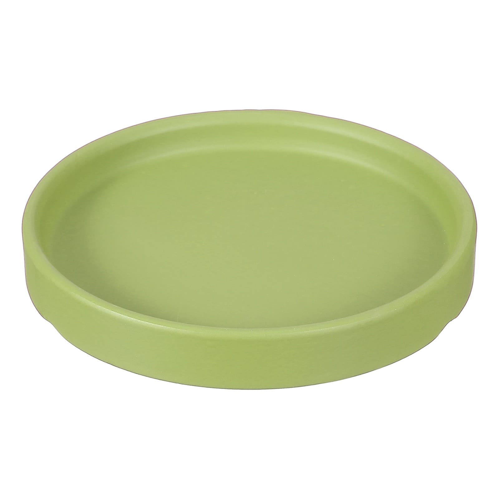4.5 Inch Round Ceramic Plant Saucers| Green