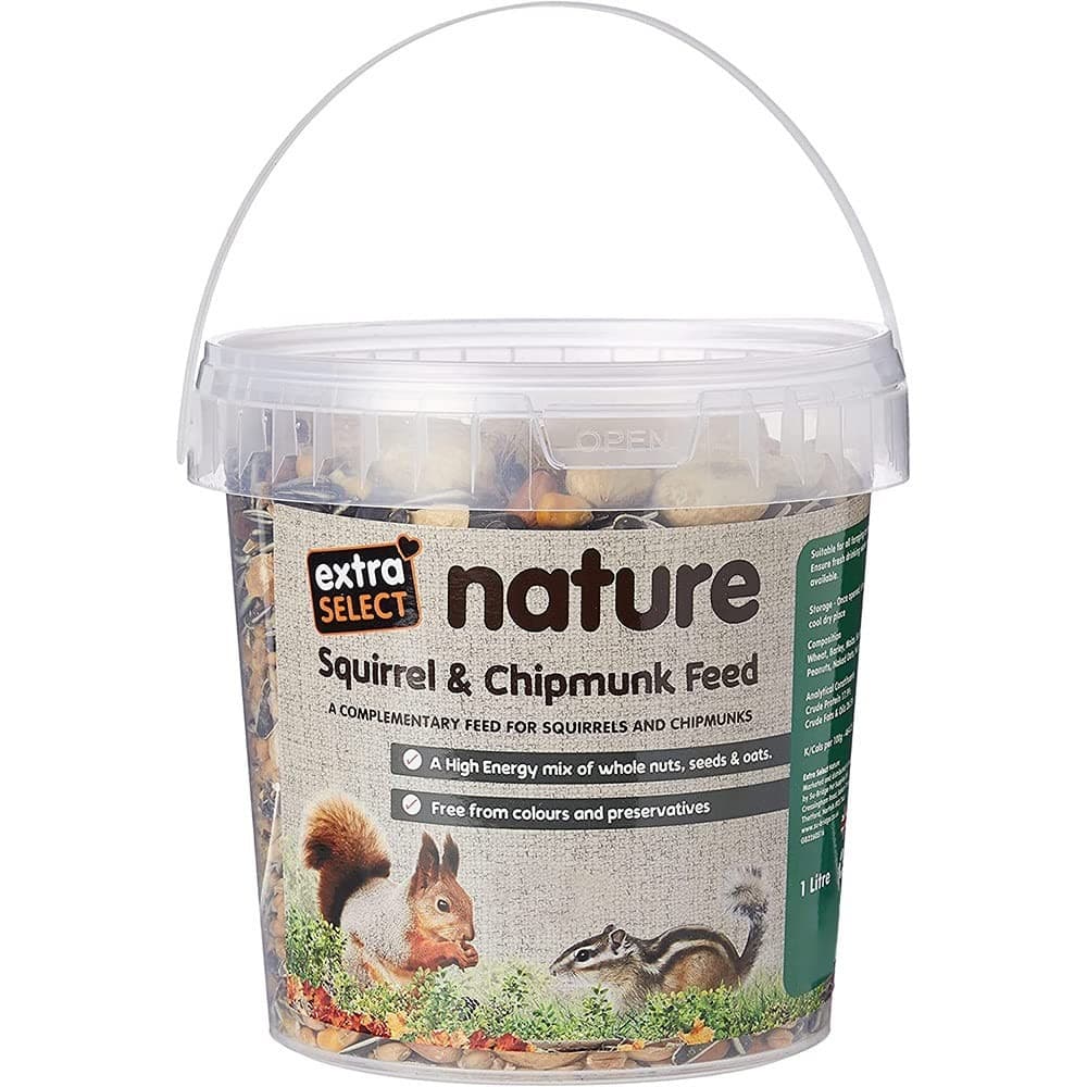 Extra Select Squirrel and Chipmunk Feed In Bucket 1ltr 580 g (Pack of 1)
