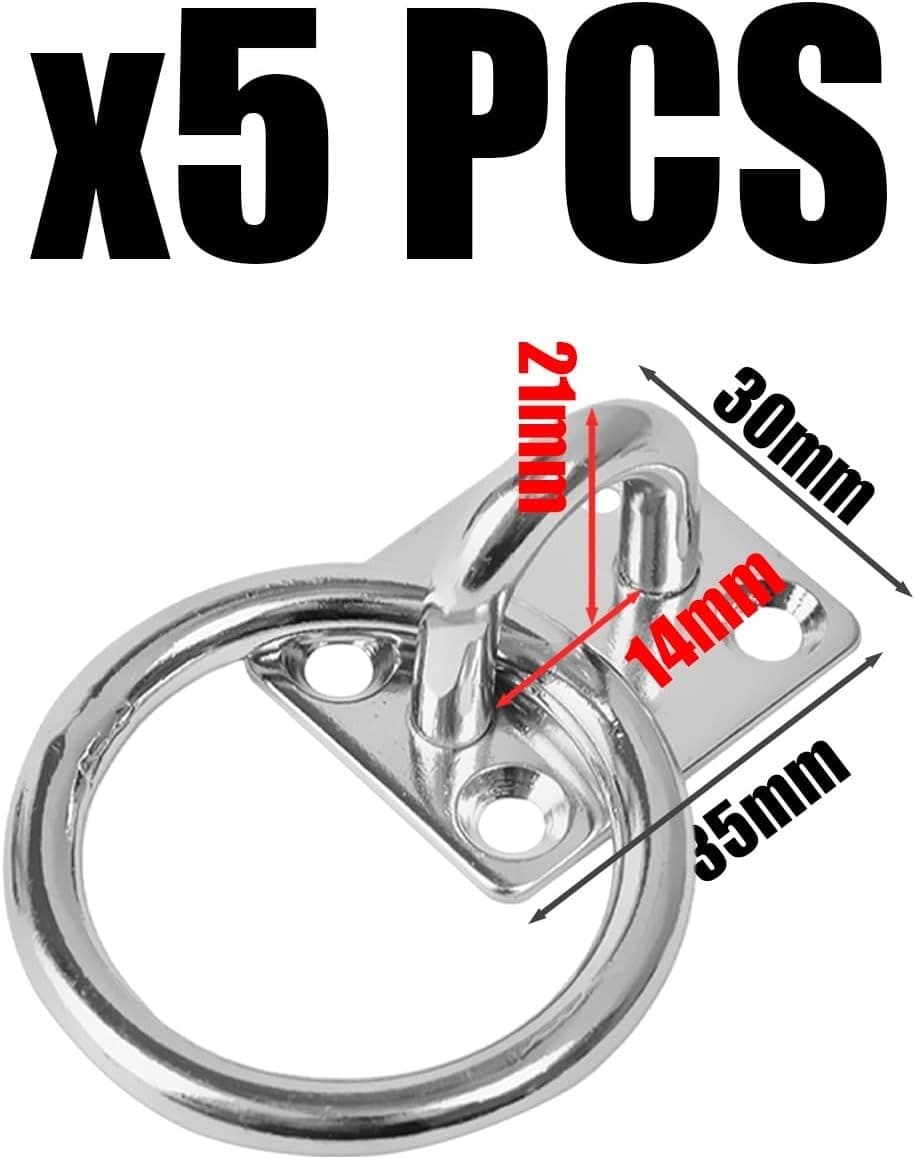 5 Pieces Stainless Steel Ring Buckle| Horse Tie Ring| Metal Fixing Ring| Ring F view 2