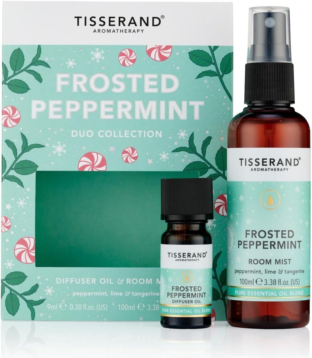 Tisserand Aromatherapy,Frosted Peppermint Diffuser Oil and Room Mist Duo