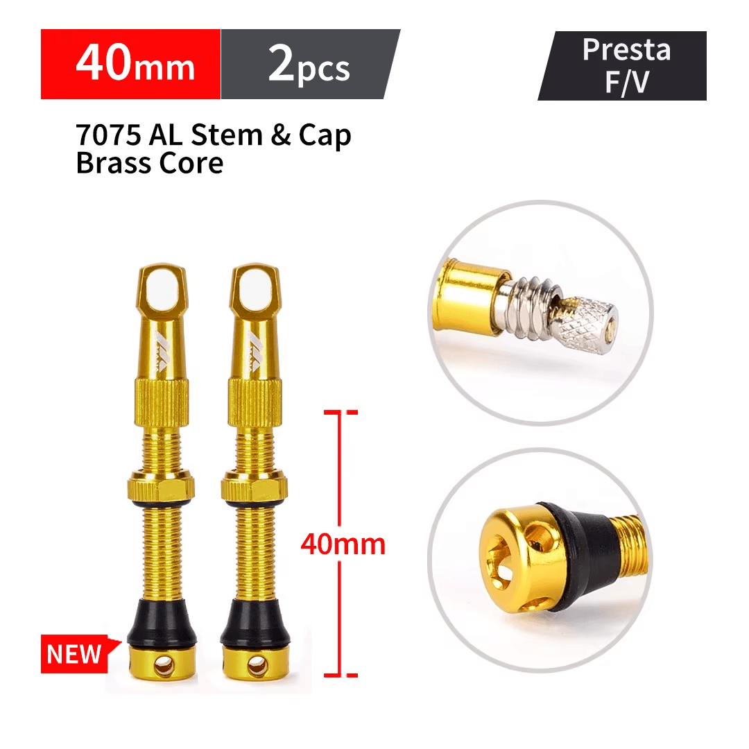 1Pair Bicycle Presta Valve 40-100mm 7075 Alloy Tubeless Road MTB Gravel Bike UK