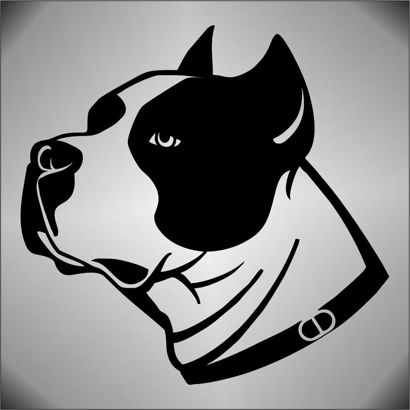 american staffordshire bull terrier pre-spaced sticker prespaced sticker