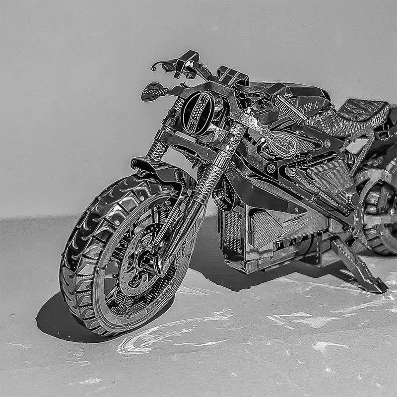 3D Metal Motorcycle Puzzle Kit - DIY Model Building Gift for Adults