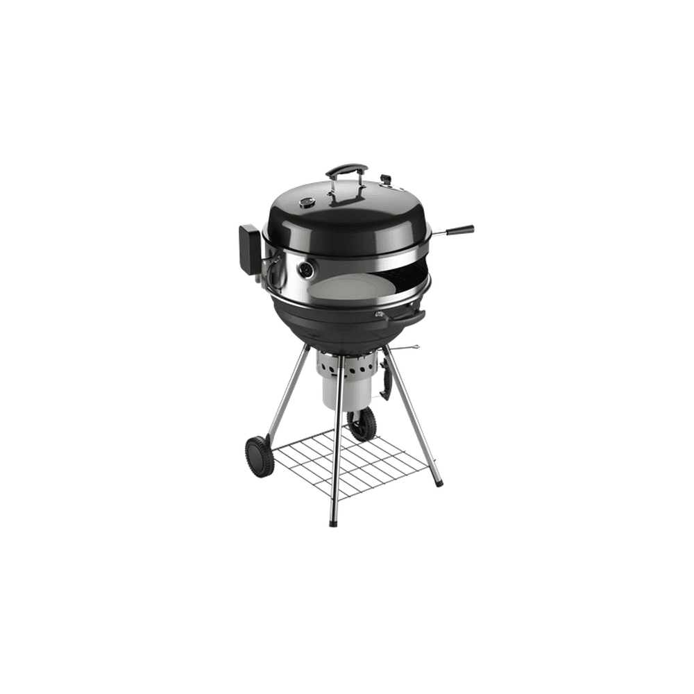 Fervor Explorer 52cm Charcoal Grill with Battery Operated Rotisserie and pizza view 2