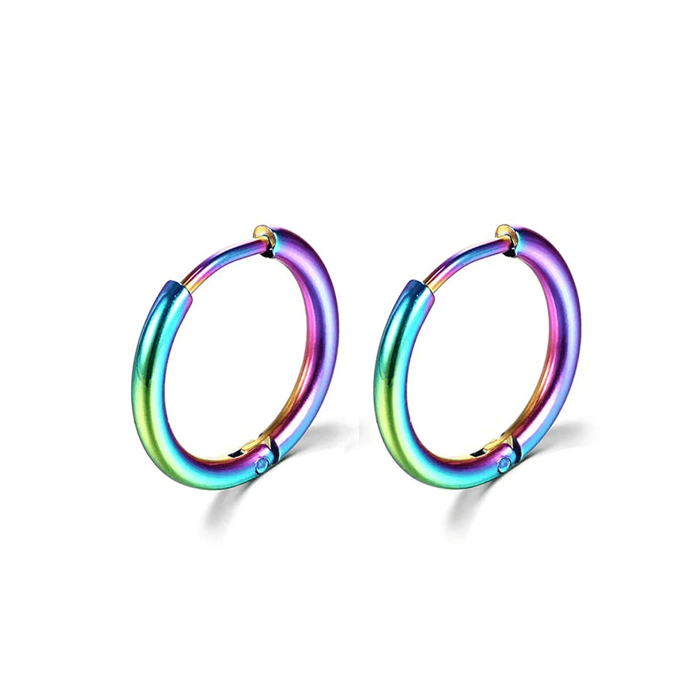 1 Pair Stainless Steel Hoop Earrings Women Men Gold Color Small Earrings Girl Je