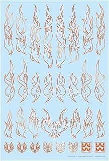 Fire Tribal Decal Outline Metallic Orange FTOL-MTORA