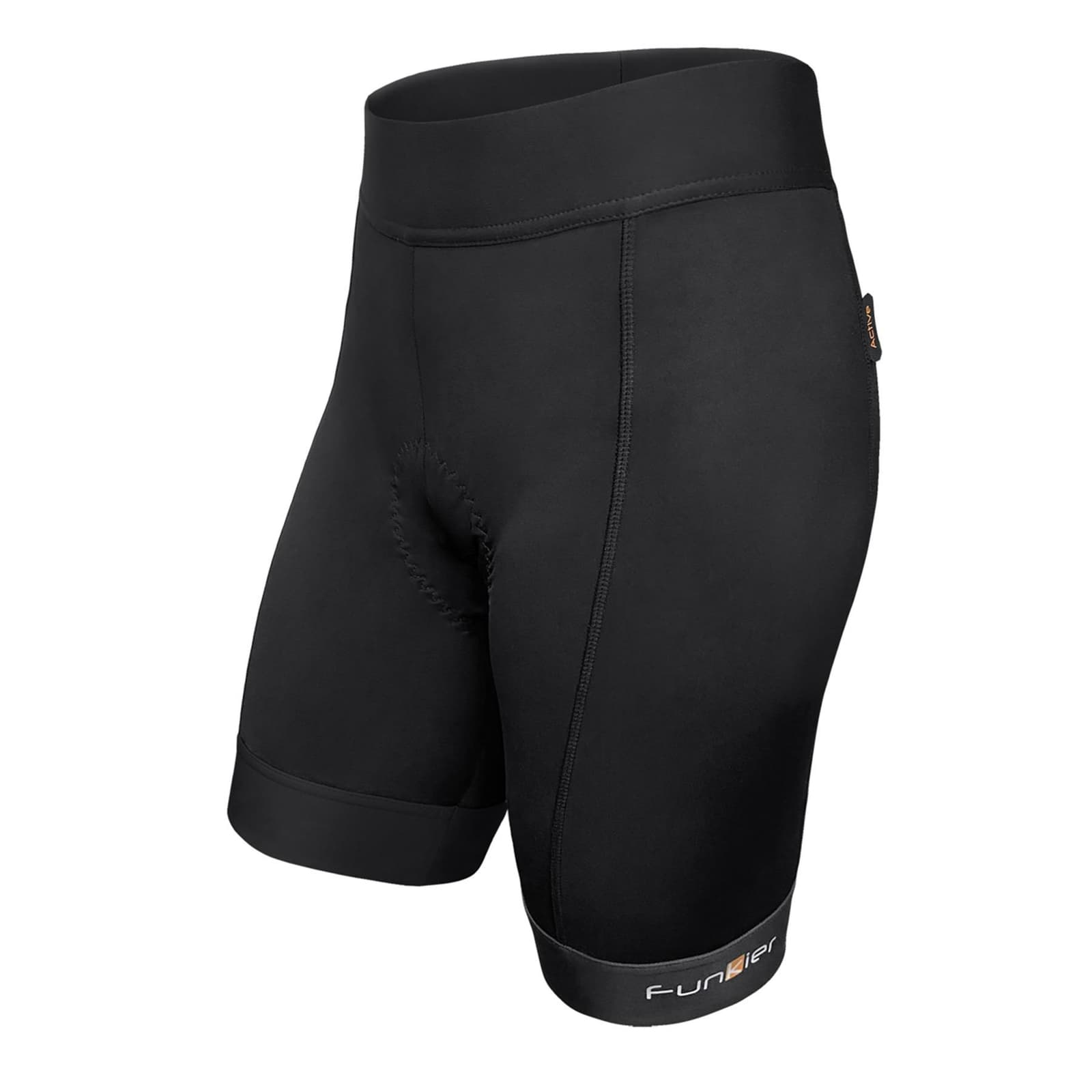 Funkier Ridesse II Ladies 8 Panel Shorts in Black Small
