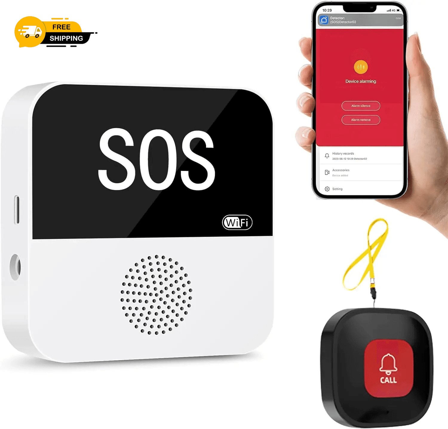 Emergency Call Button for Seniors| Tuya Wifi Alarm System Home| Seniors Emergenc