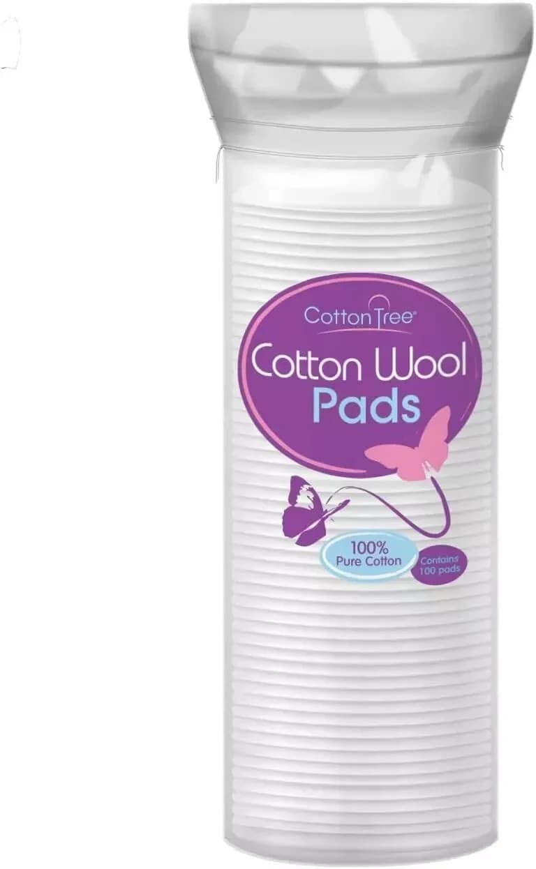 COTTON TREE COTTON WOOL PADS| 100% PURE COTTON| 80 ABSORBENT MAKEUP PADS.