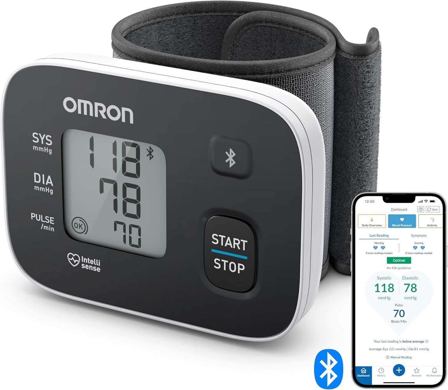 Omron RS3 Wrist Blood Pressure Monitor BP Heart Rate Hypertension NEW Boxed