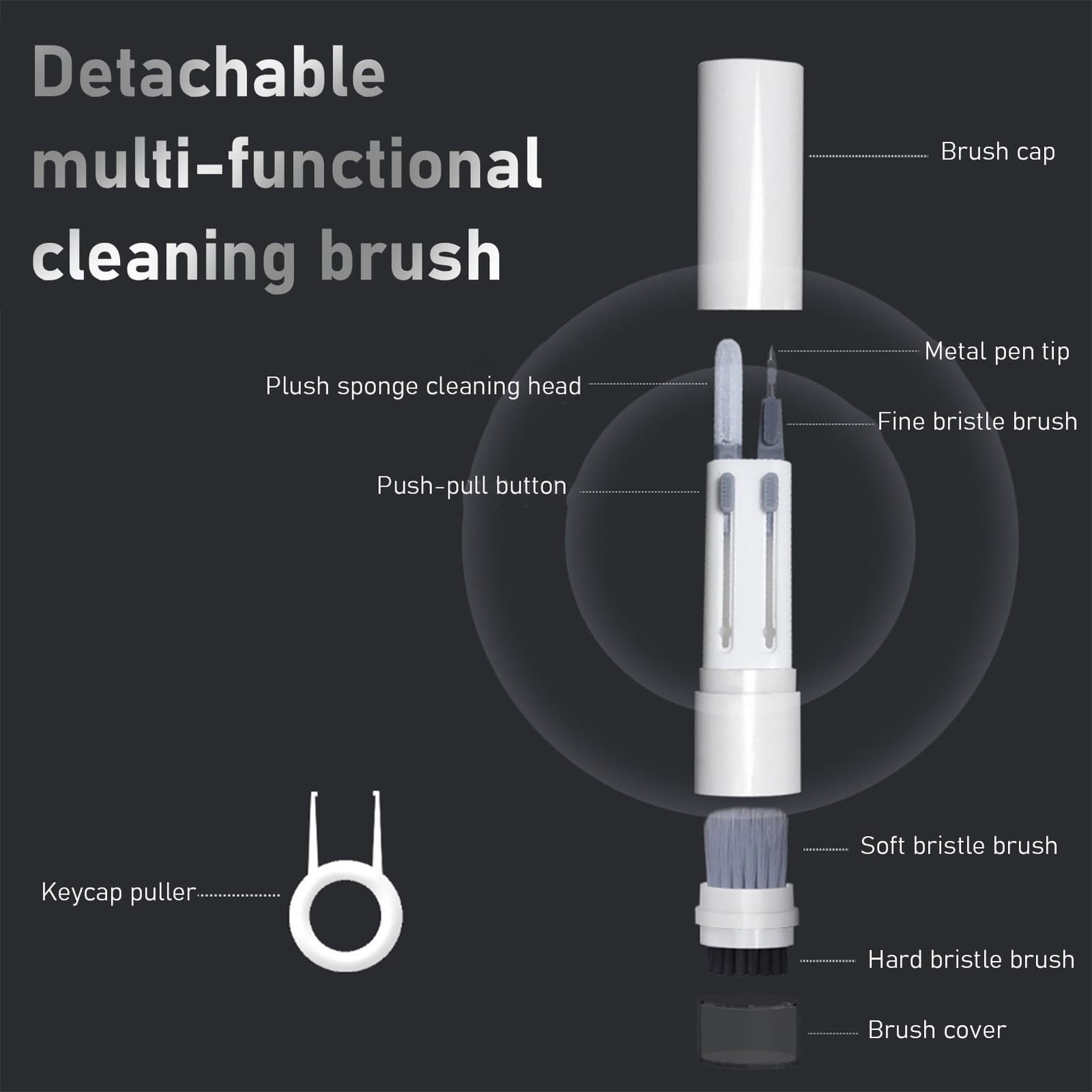 6 In 1 Earbuds Cleaning Kit Earbuds Cleaning Pen With Brush CU