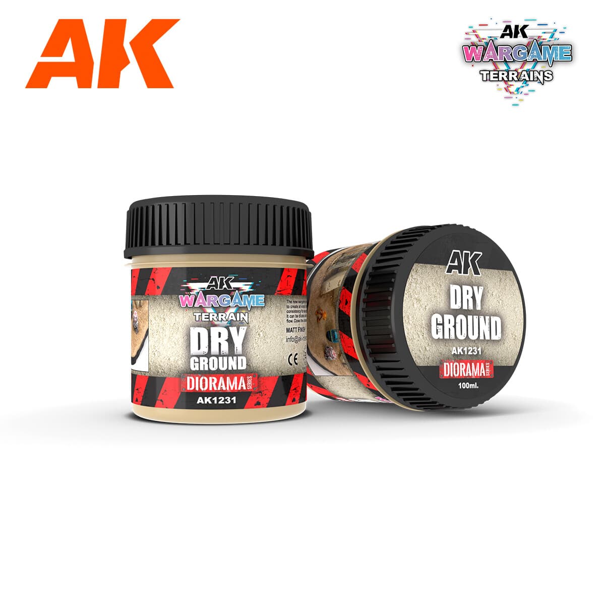 Dry Ground 100 Ml. - AK1231 - Wargame Battle Ground Terrain AK Interactive