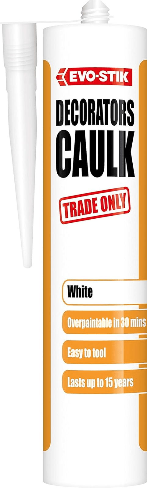 EVO-STIK Decorators Caulk| Low-Movement Crack and Gap Filler| Fast-Drying| Can B