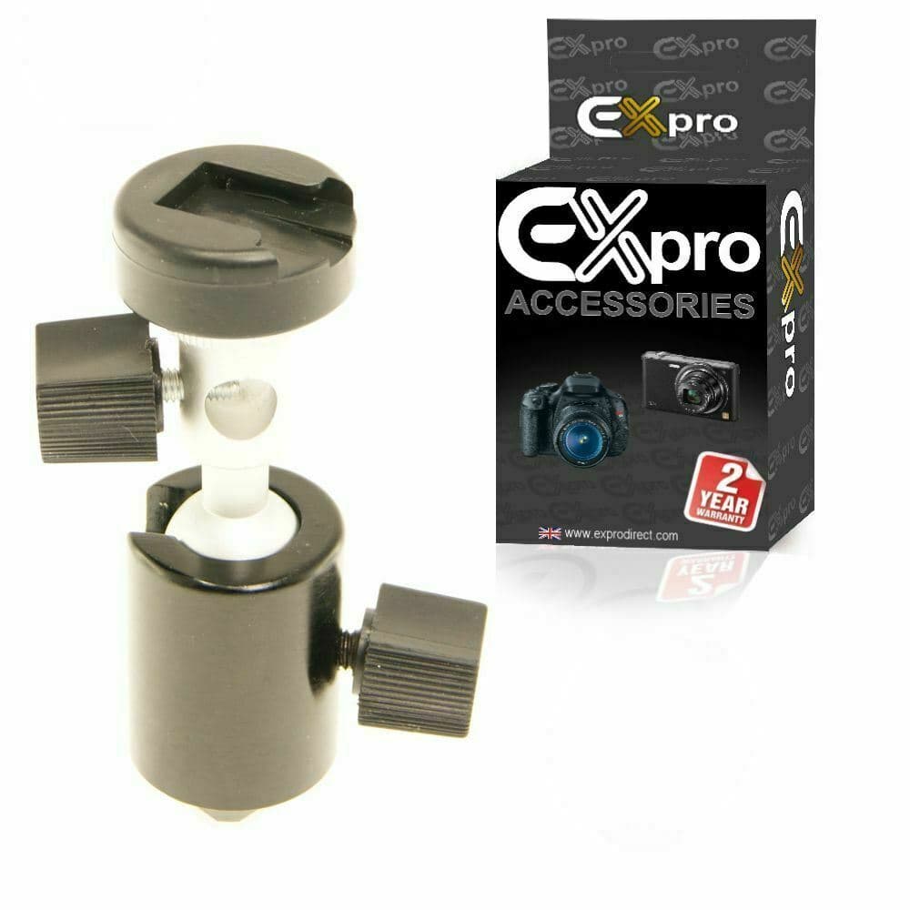Ex-Pro K-728 Ball and Socket Swivel Tripod Ballhead 1/4'' 3/8'' Umbrella Support