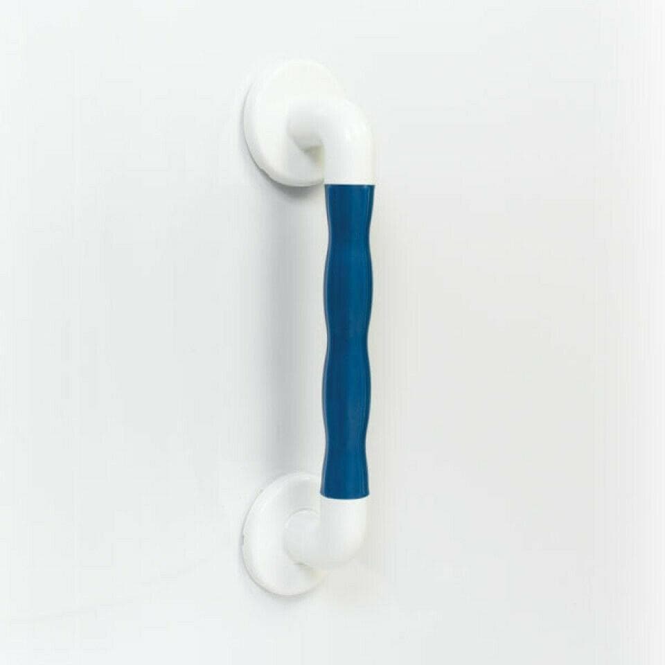 AKW Straight Bathroom Grab Rail 450mm Blue Natural Grip  Grab Rail