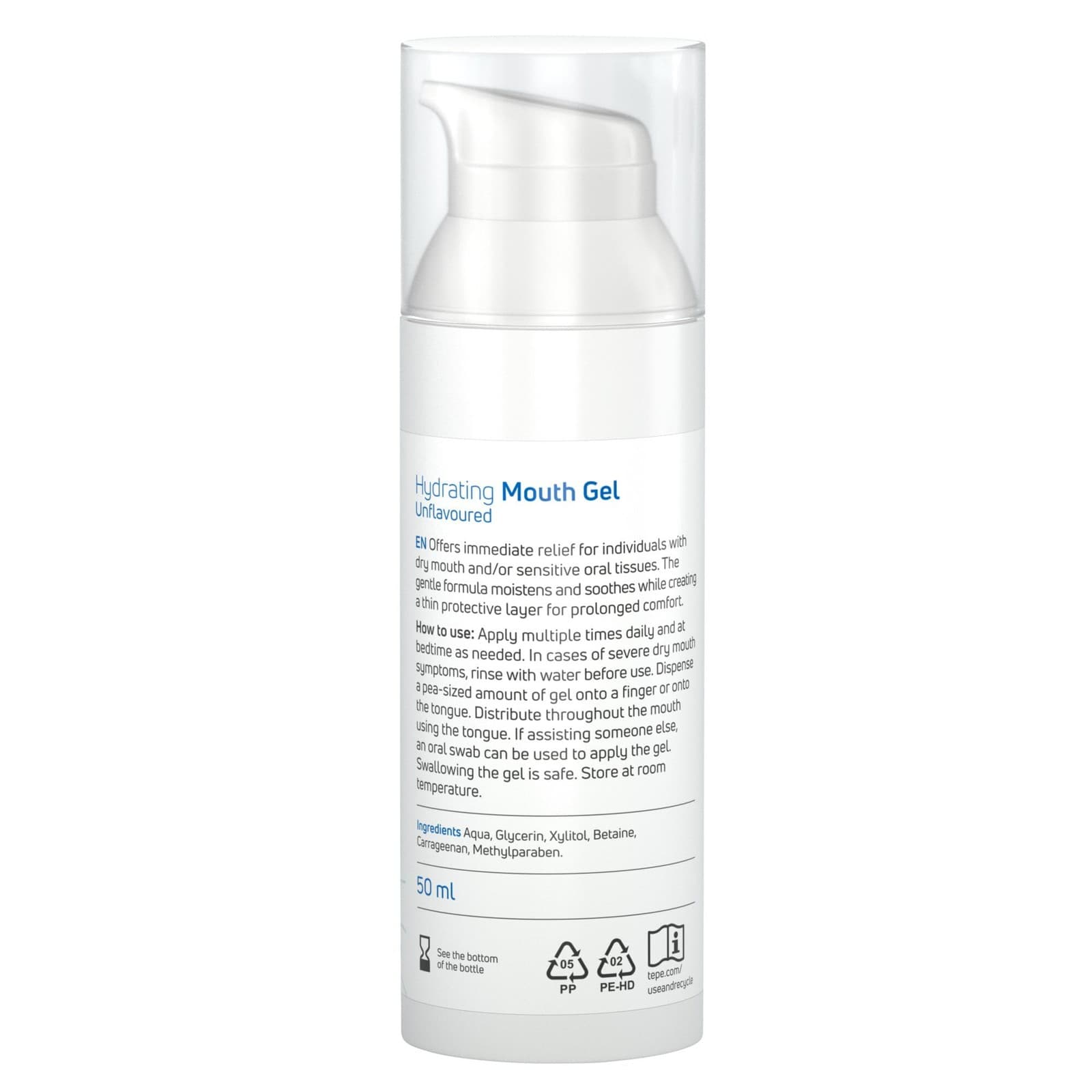 TePe Hydrating Mouth Gel for Dry Mouth| unflavoured| 50 ml (Pack of 1)| White view 2