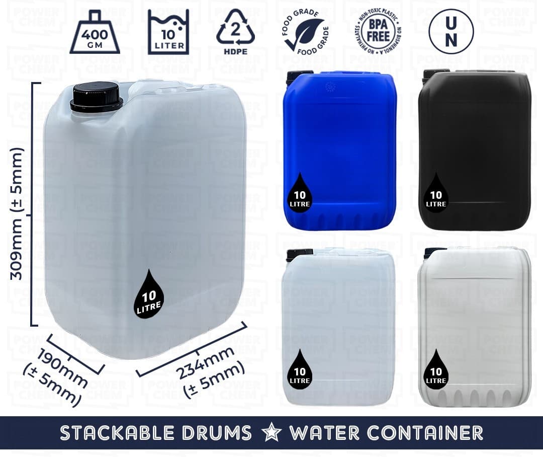 5L 10L 20L 25L Plastic Stackable Water Container Food Safe Drum Jerrycan UN