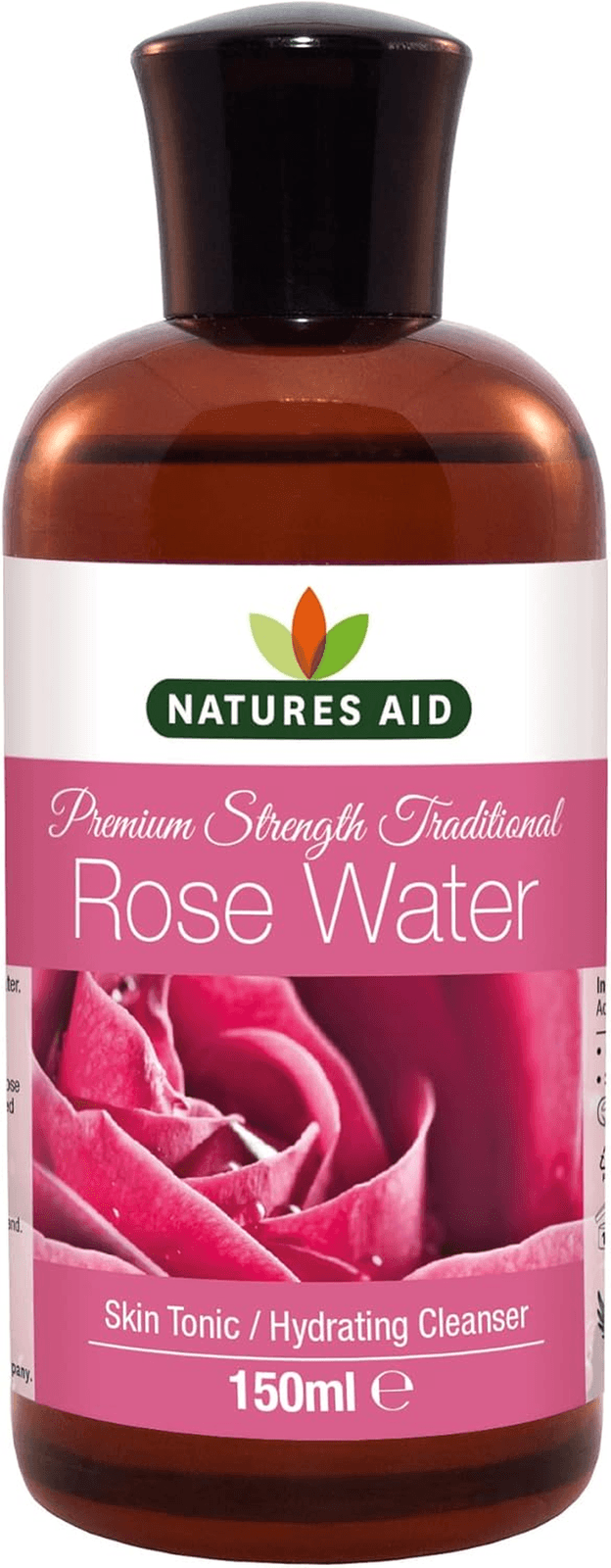 Natures Aid Rose Water 150Ml – Premium Strength Natural Skincare Tonic – Sweet F