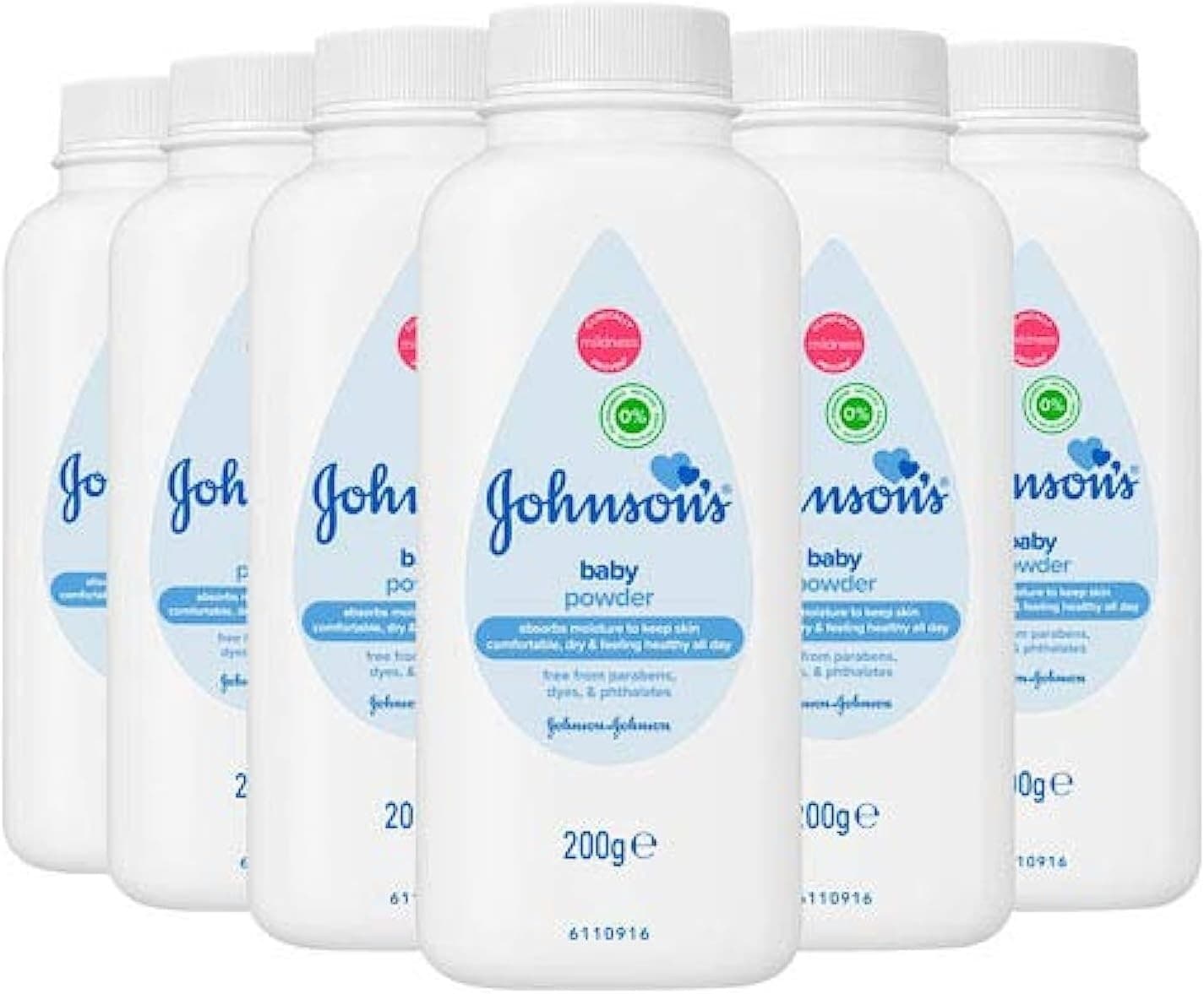 Johnson's Baby Powder 200g Newest Formula Powder 6 Bottles view 2